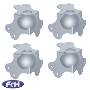 Large Stackable Ball Corners - 65mm x 65mm with 5mm Radius - Pack of 4